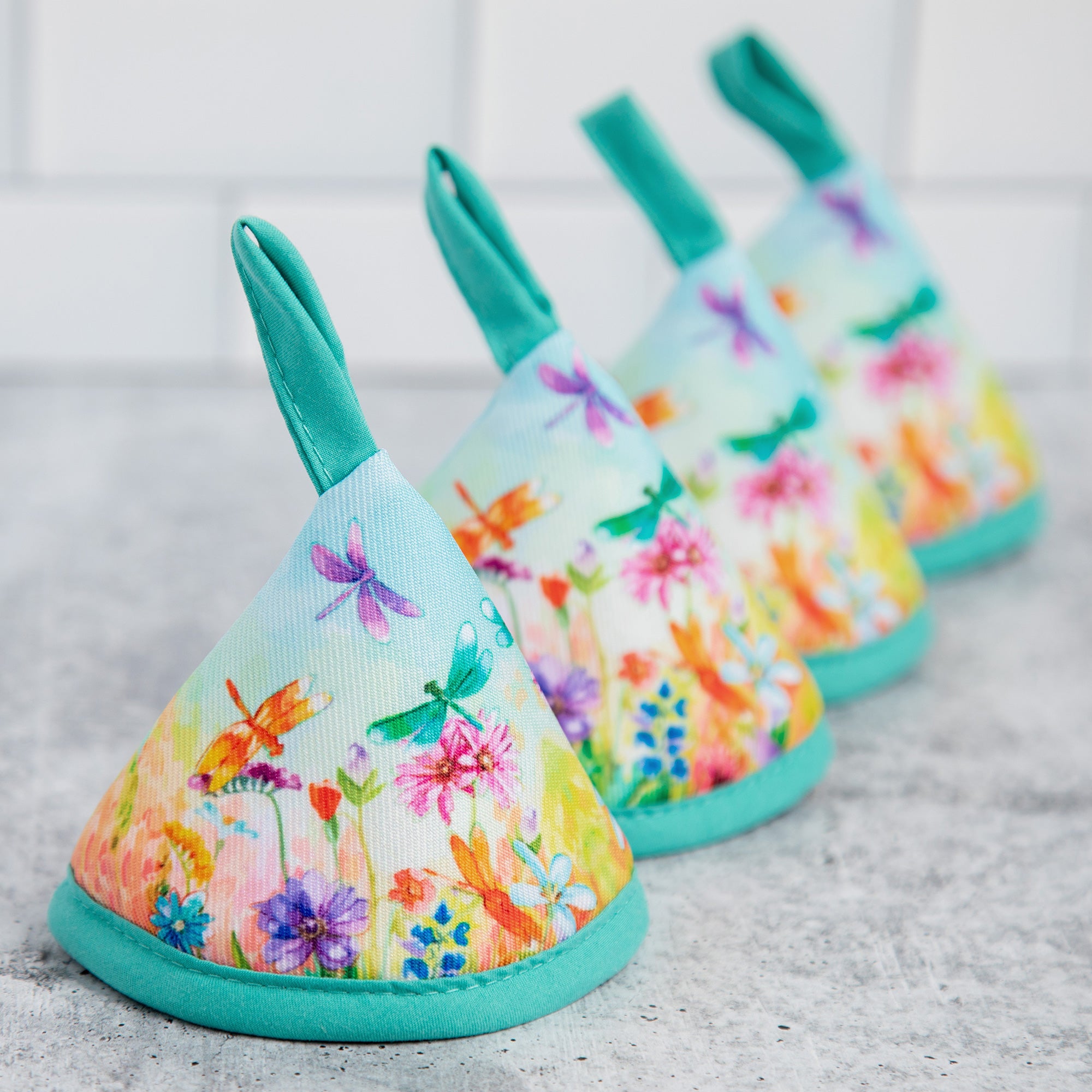 Dancing Dragonflies Hot Lid Handle Hat - Set Of 4