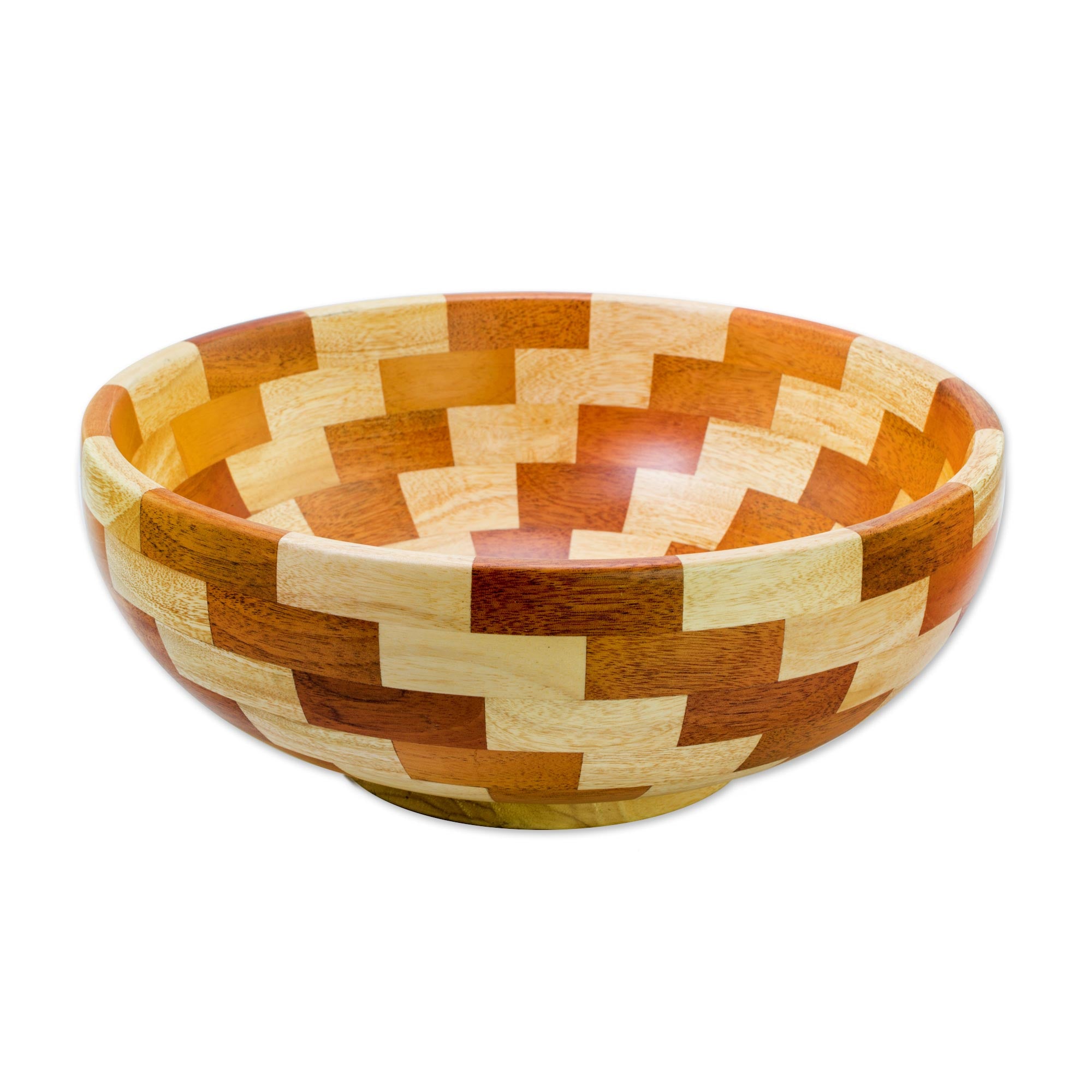 Stairway Of Nature Artisan Crafted Natural Mahogany Palo Blanco Wood Bowl