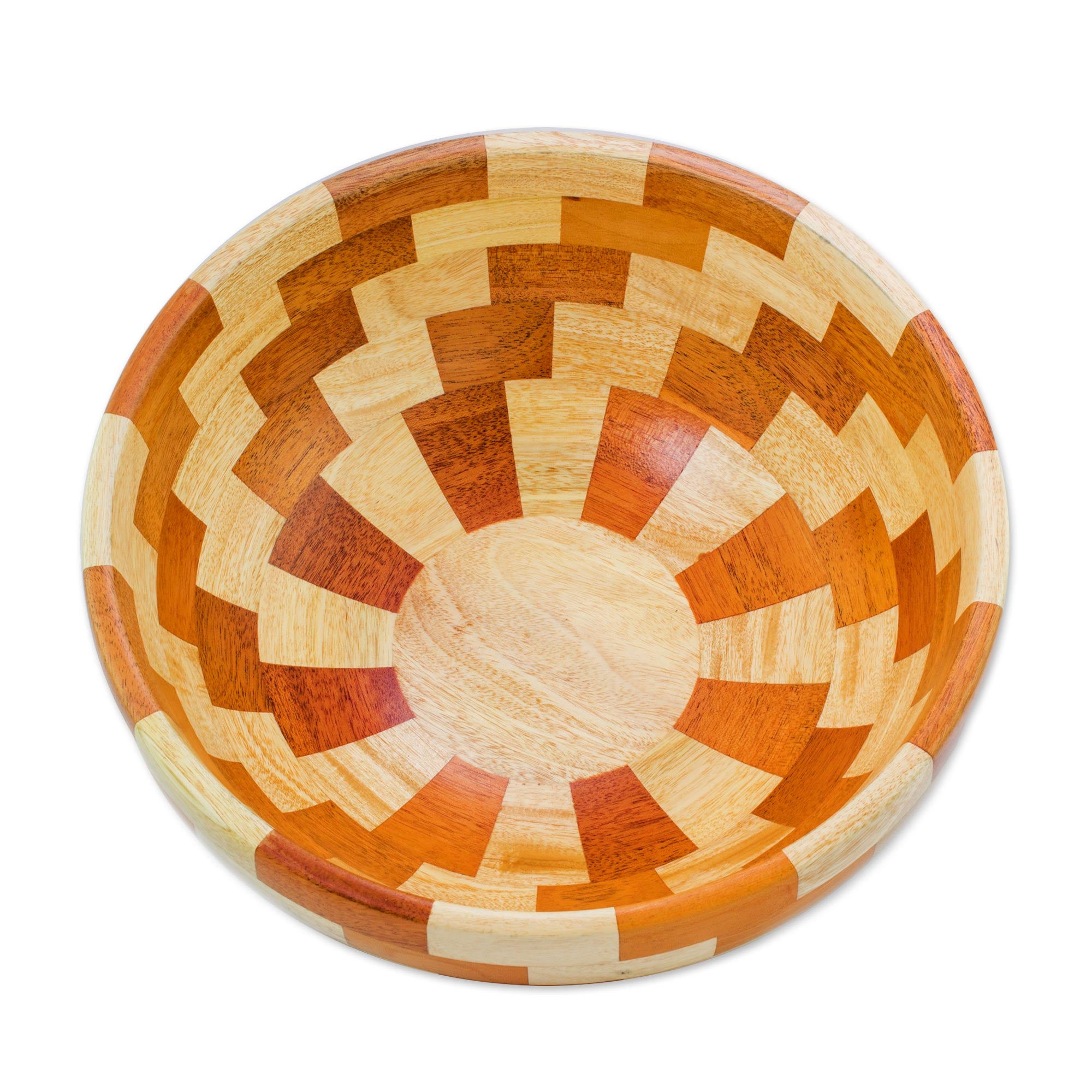 Stairway Of Nature Artisan Crafted Natural Mahogany Palo Blanco Wood Bowl